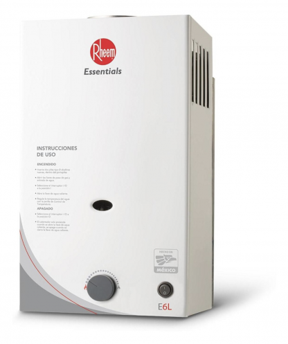 Calentador Instántaneo Rheem litros por minuto de Gas Lp HDEI-MX06P